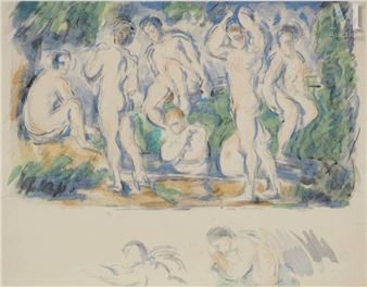 Study of Bathers - Paul Cézanne