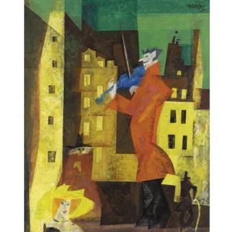 DER ROTE GEIGER (THE RED FIDDLER) - Lyonel Feininger