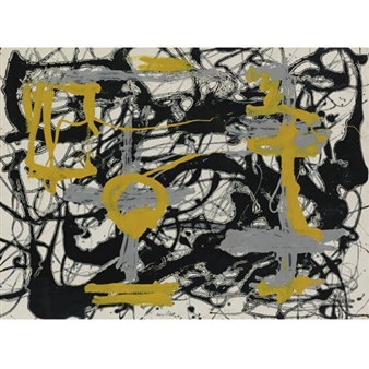 NUMBER 12A, 1948: YELLOW, GRAY, BLACK - Jackson Pollock