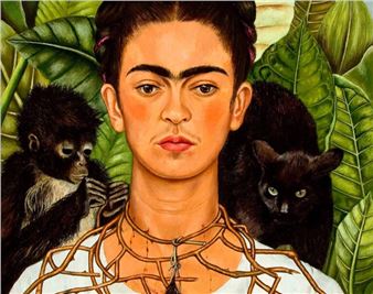 Masterpiece Story: Self-Portrait with Thorn Necklace and Hummingbird by Frida Kahlo