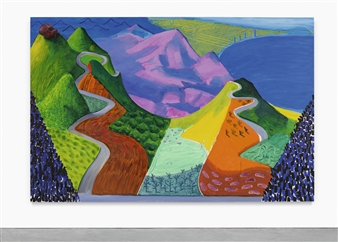 PACIFIC COAST HIGHWAY AND SANTA MONICA - David Hockney