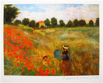 POPPIES NEAR ARGENTEUIL - Claude Monet