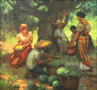 Mango Gatherers - Fernando Amorsolo