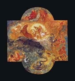 Apollo slays Python - Eugène Delacroix