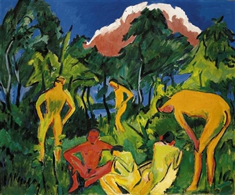 AKTE IN DER SONNE, MORITZBURG - Ernst Ludwig Kirchner