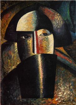 Untitled (Head of a Peasant) - Kazimir Malevich