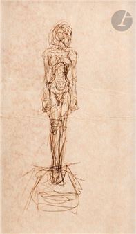 Annette sur un socle, circa 1954 - Alberto Giacometti