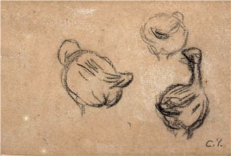 Trois études d'oies - Camille Pissarro