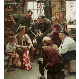 HOMECOMING MARINE - Norman Rockwell