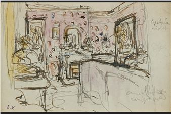 LUCY HESSEL, LISANT DANS LE SALON DES ÉTINCELLES AUX CLAYES - Édouard Vuillard