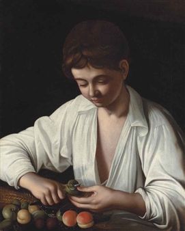 Boy peeling a fruit - Caravaggio