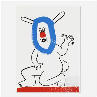 Plate 18 (from The Story of Red and Blue portfolio - Keith Haring