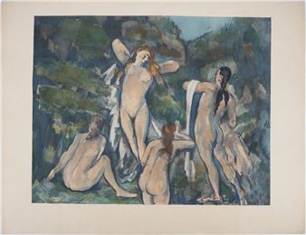 PAUL CEZANNE - BAIGNEUSES, C - Paul Cézanne