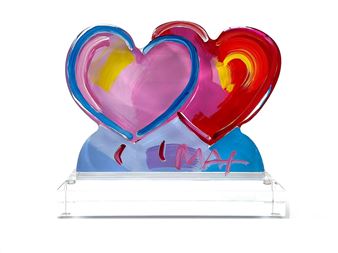 Unique Original! Peter Max (Born 1937) "Two Hearts Ver - Peter Max