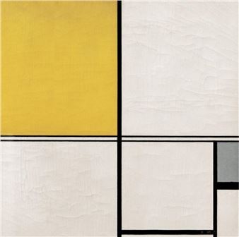 Composition with Double Line and Yellow and Grey (Composition B) - Piet Mondrian
