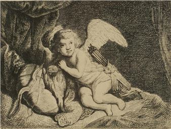 : Resting Cupid - Rembrandt van Rijn