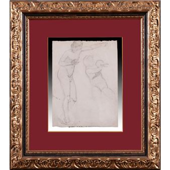 Tres estudios de esculturas clásicas del Louvre - Eugène Delacroix